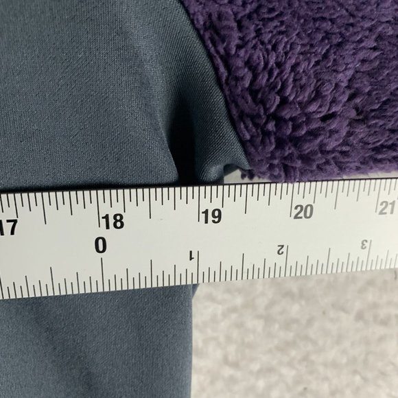 Columbia Sherpa Jacket Womens Medium Purple Gray Stretch Mock Neck Full Zip 8033 - Picture 3 of 7
